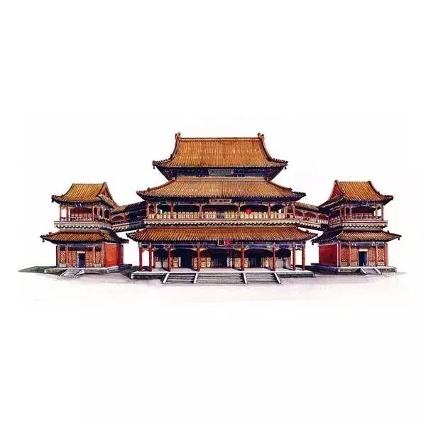 穿墙透壁，手绘中国古代经典古建筑