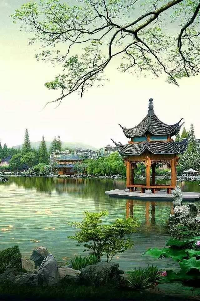 唯美中国古建筑：小桥流水、亭台楼阁