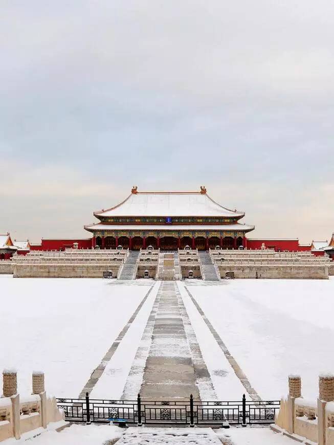 最美中国古建筑：紫禁城下雪了！