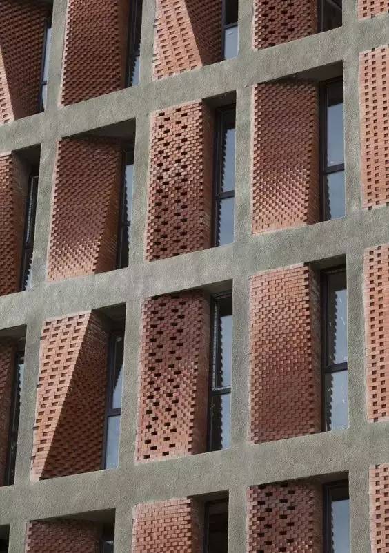 红砖的建筑艺术，每一张红砖墙都可以拿去做红