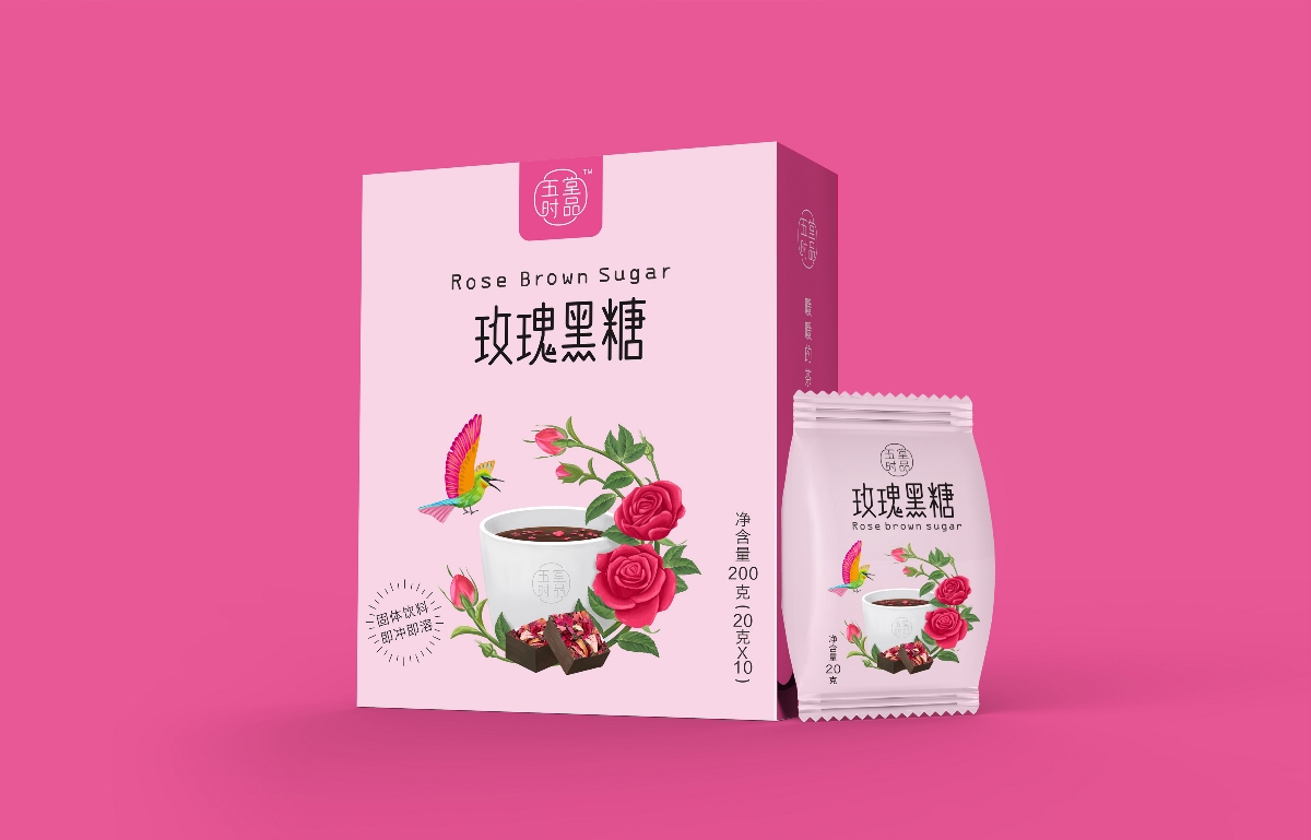 创意极简黑糖茶包装设计