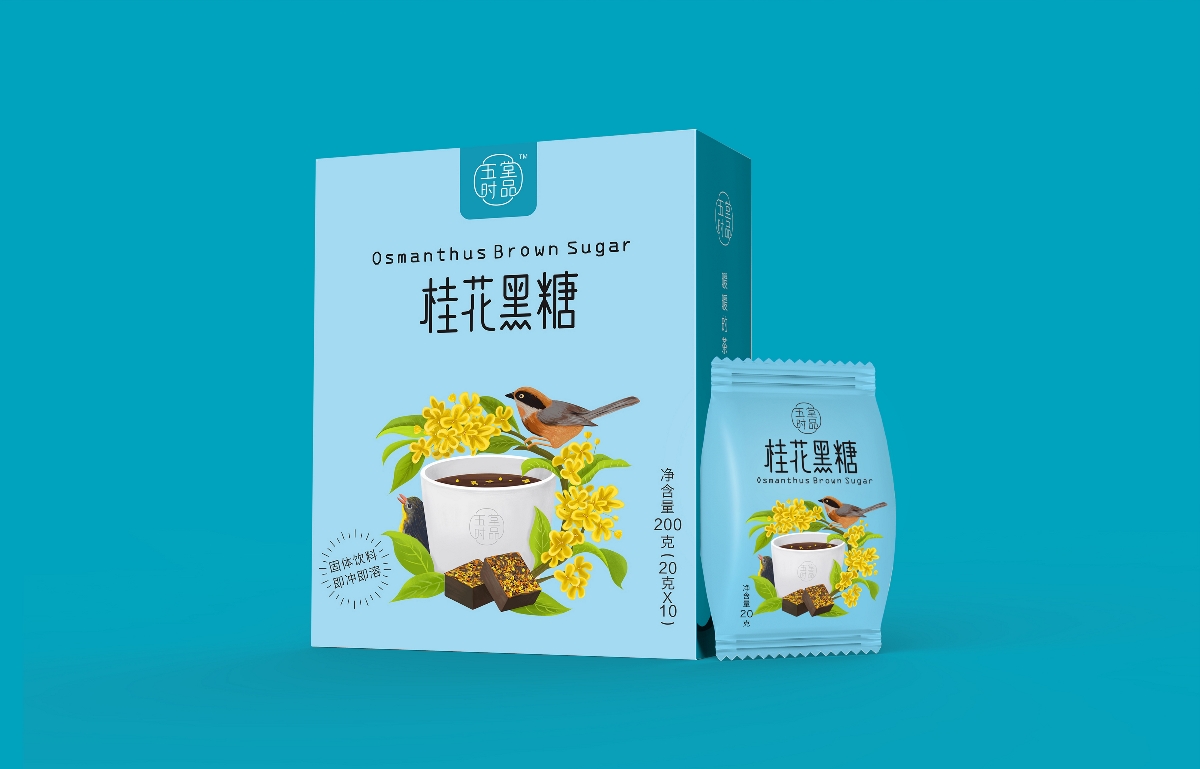 创意极简黑糖茶包装设计