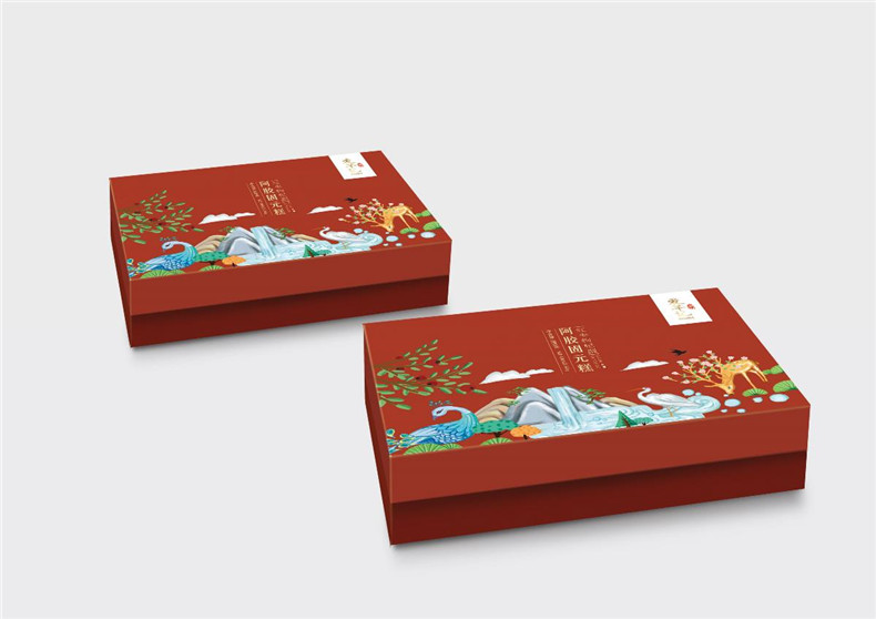 阿胶糕红糖食品包装水墨风设计