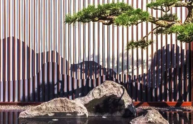 中式景观流行设计元素：山水景墙