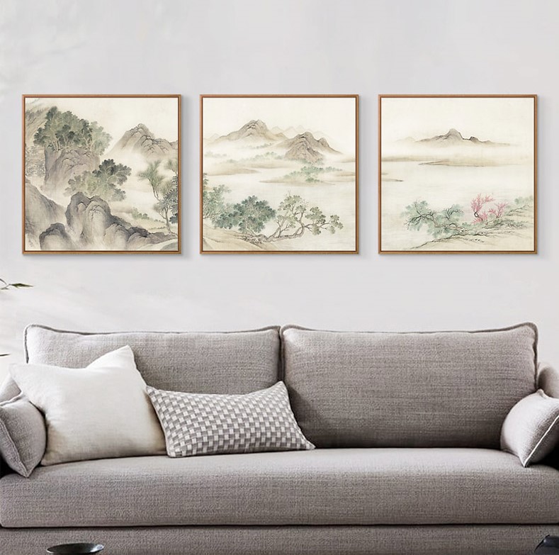 十款中国风装饰画，新中式中国水墨客厅挂画