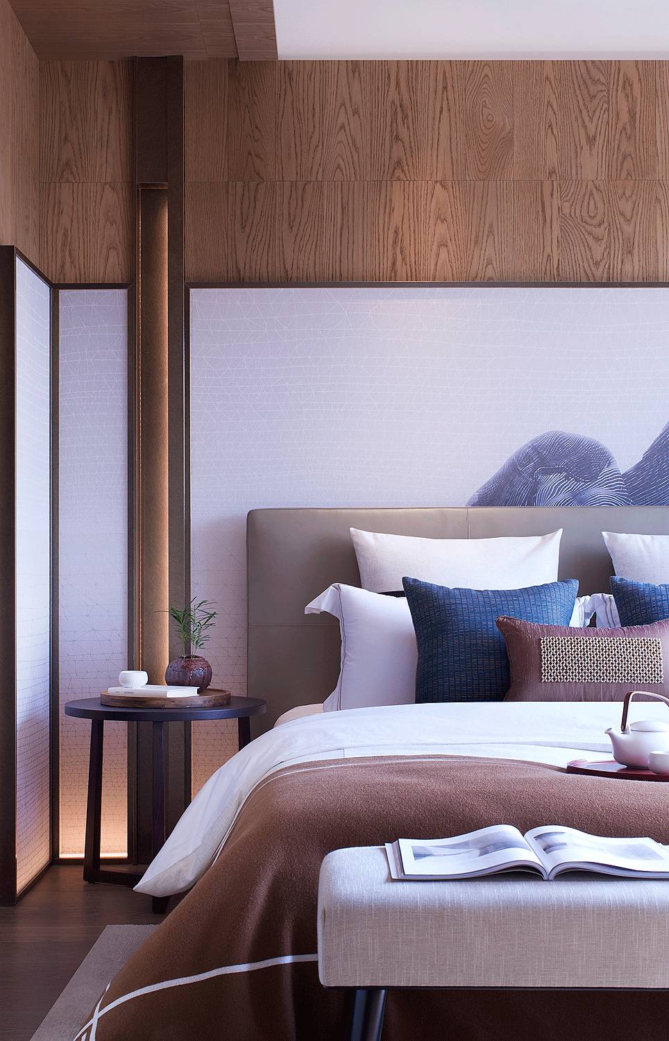 新中式设计中，卧室的运用与表现