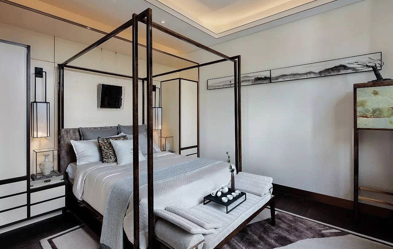 新中式设计中，卧室的运用与表现