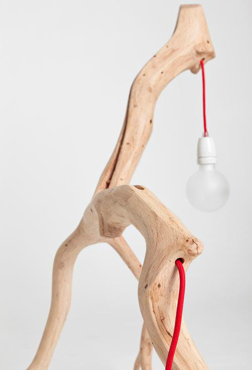 个性十足原木的中式灯具
