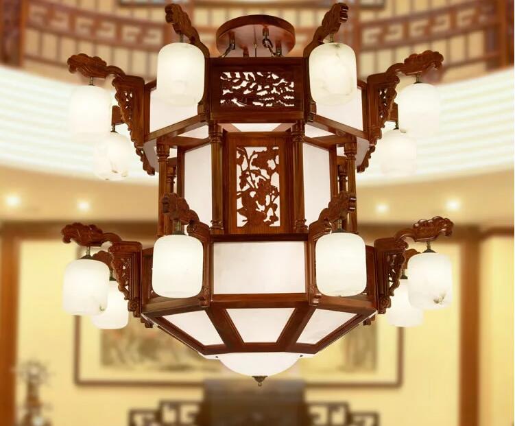 中式花梨木大吊灯灯具