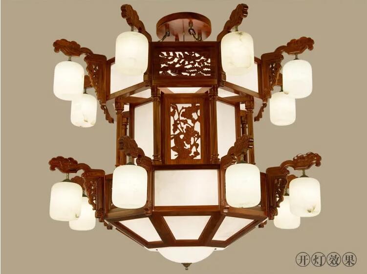 中式花梨木大吊灯灯具