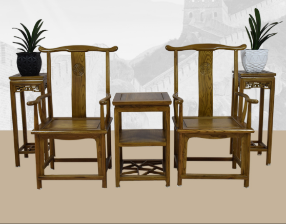 四款中式官帽椅，仿古浮雕实木椅子