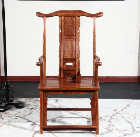 中式实木太师椅，刺猬紫檀靠背椅子