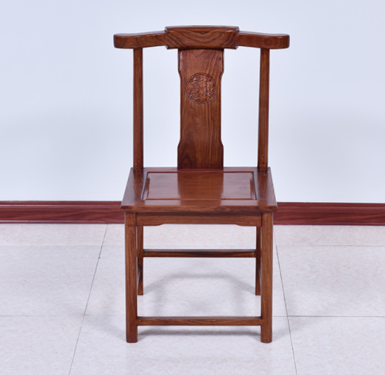 简约中式实木椅子，花梨木雕花官帽椅子