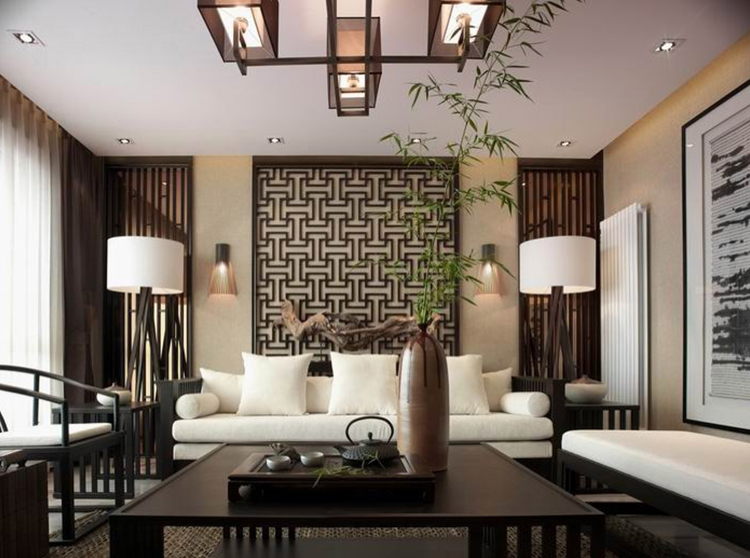 现代新中式样板房沙发，简约布艺沙发