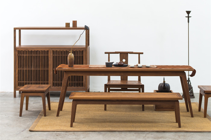 新中式实木茶桌椅组合，简约现代客厅禅意茶台
