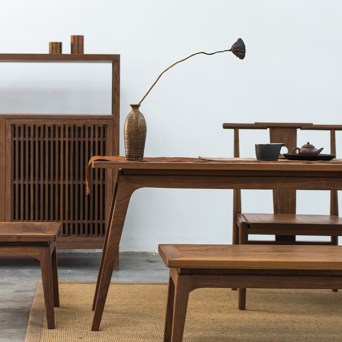 新中式实木茶桌椅组合，简约现代客厅禅意茶台