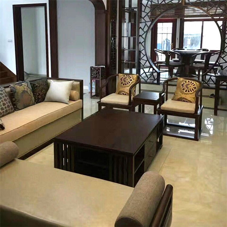新中式沙发现代简约布艺沙发组合