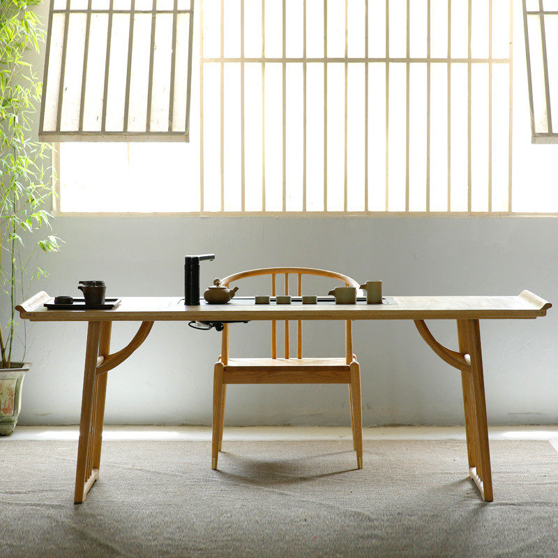新中式实木功夫茶桌椅组合