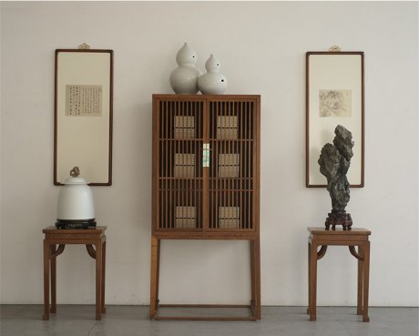 新中式古典实木矮书柜