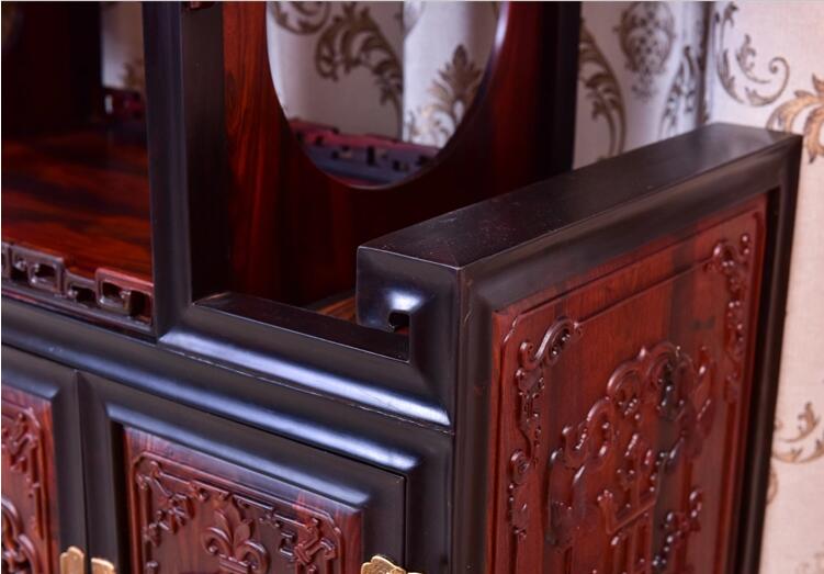 老挝大红酸枝博古架红木家具