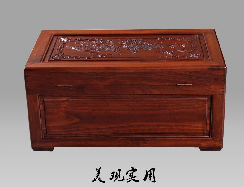 中式复古婚嫁木箱香樟木箱子