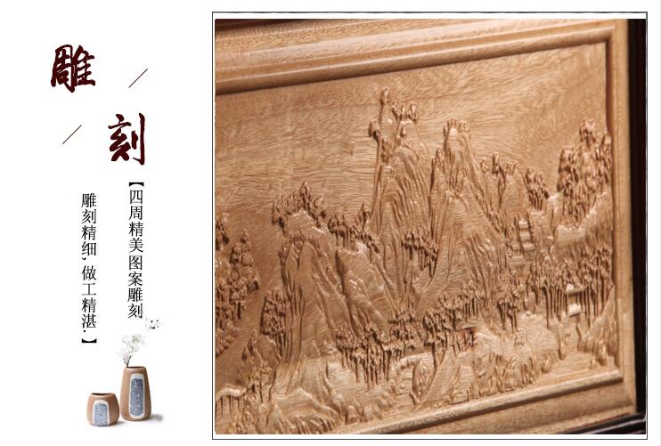 仿古中式香樟木箱子字画箱