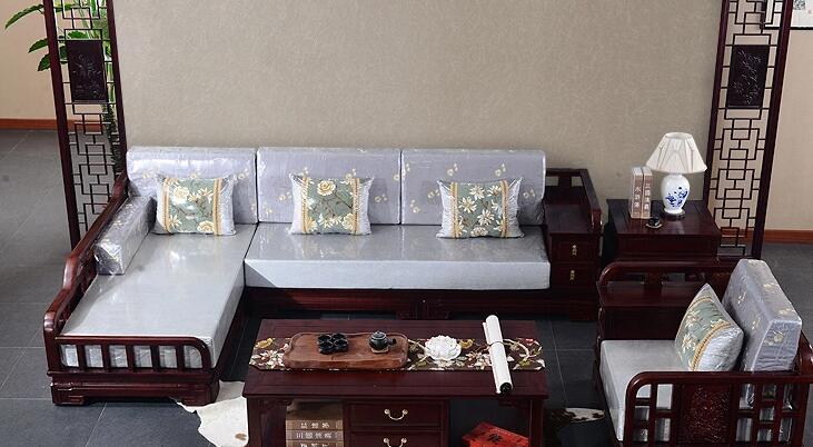 新中式实木沙发，刺猬紫檀木