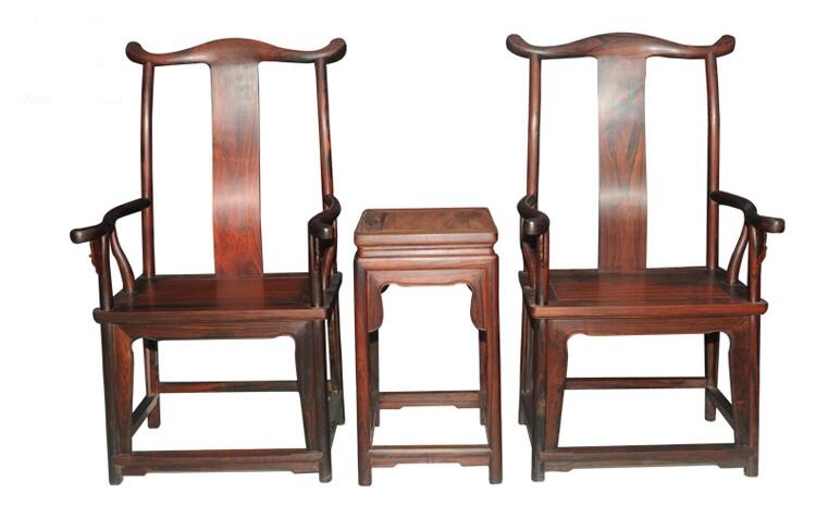 老挝大红酸枝中式官帽椅