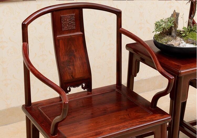 印度小叶紫檀圈椅实木太师椅子