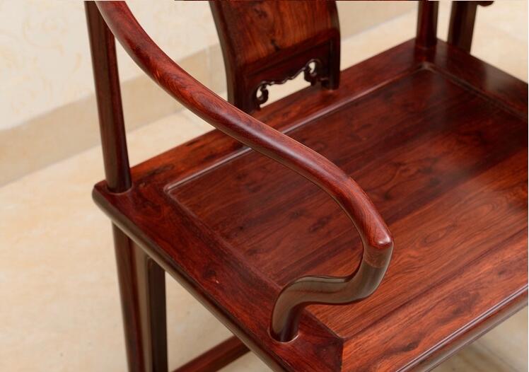印度小叶紫檀圈椅实木太师椅子
