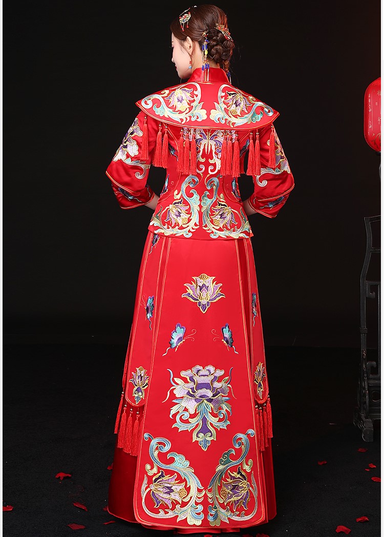 古典中式礼服：蝶舞芬芳韵味新娘礼服