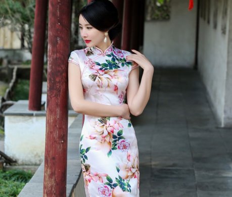花韵古典时尚中国风短款旗袍裙
