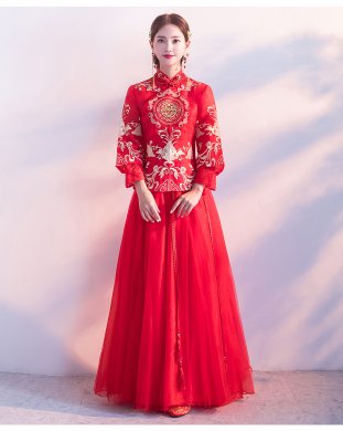 喜字中式礼服，唯美中国风新娘礼服