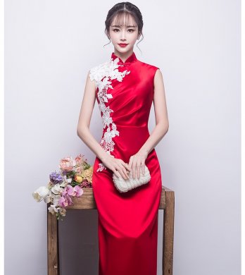 时尚典雅中式礼服，中国风优雅晚礼服