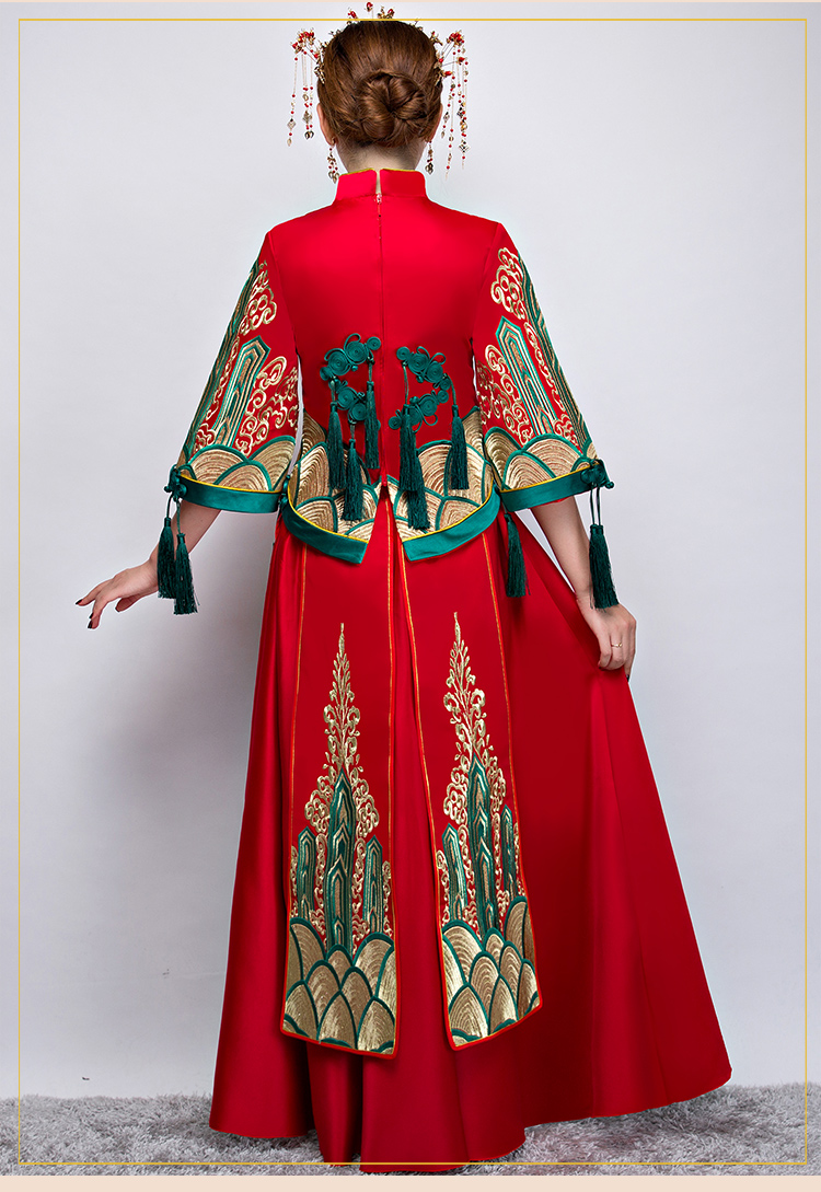 中国风秀禾服中式礼服，新娘结婚礼服