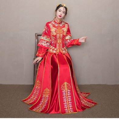 古韵典雅中式礼服，东方之美新娘礼服