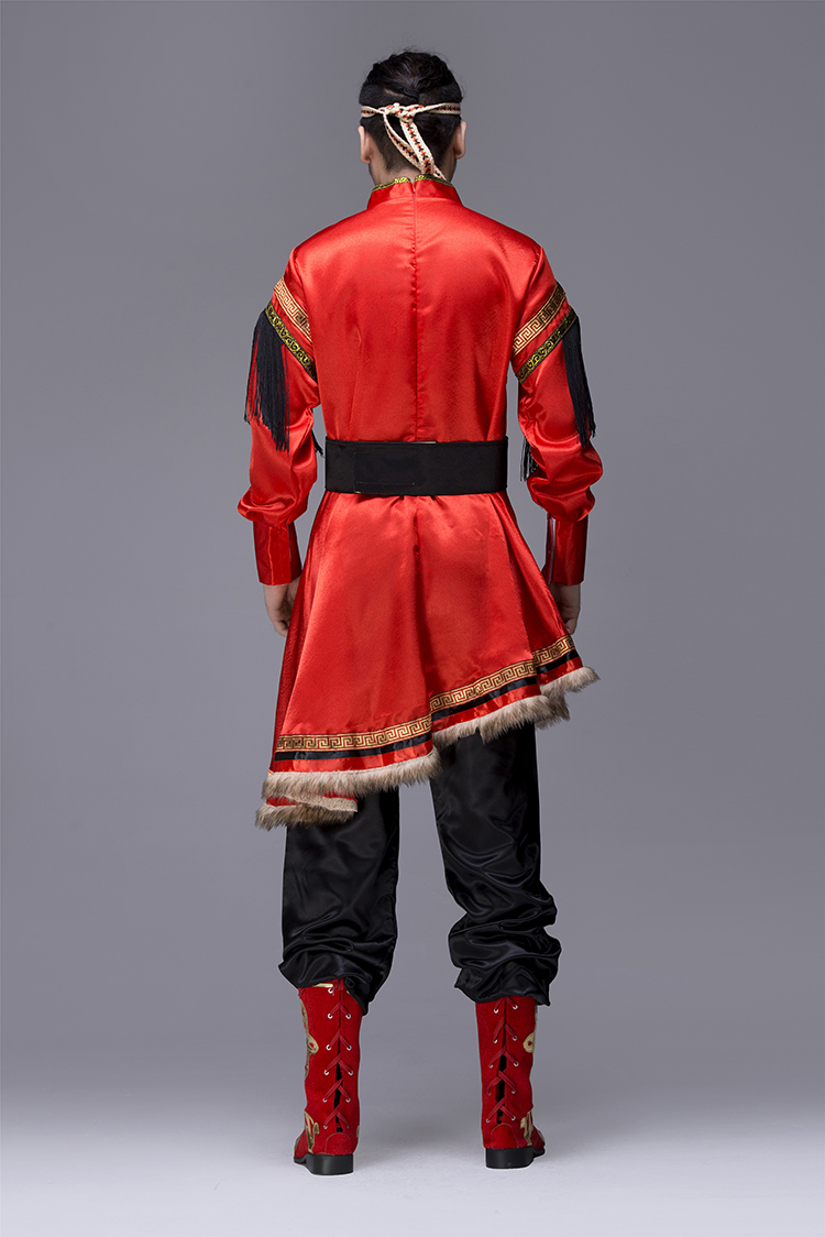 简约大气的蒙古袍男装，少数民族服装