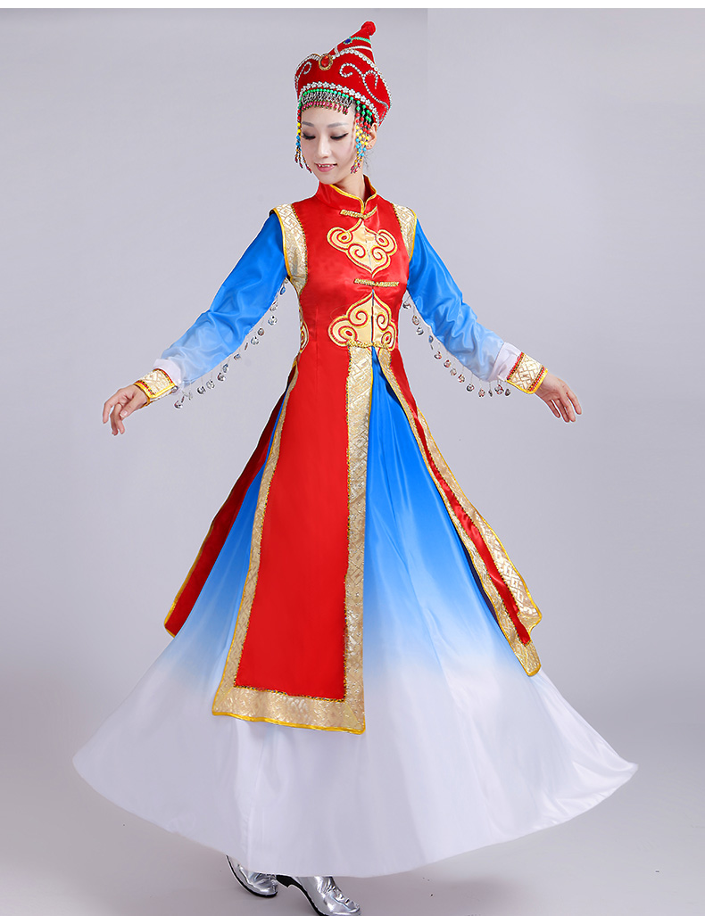 蒙古族服饰表演服装，少数民族服装图片