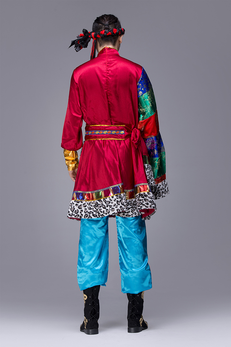 霸气的蒙古族男装表演服，蒙古袍少数民族服装
