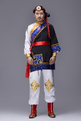 别具一格的蒙古族男装服饰，蒙古袍少数民族服