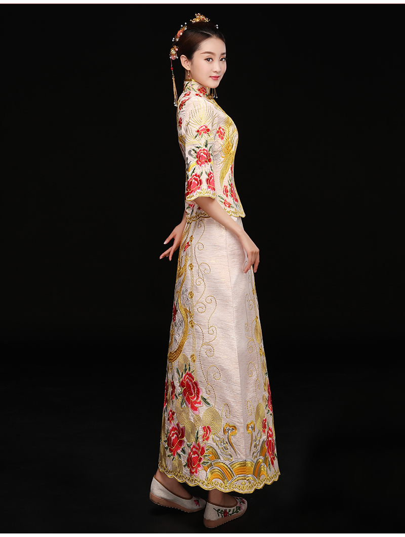 中式秀禾礼服，复古潮流新娘礼服