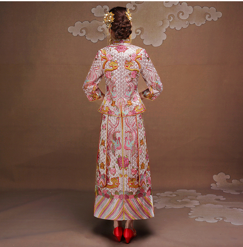 复古时尚中式礼服，唯美中国风新娘礼服