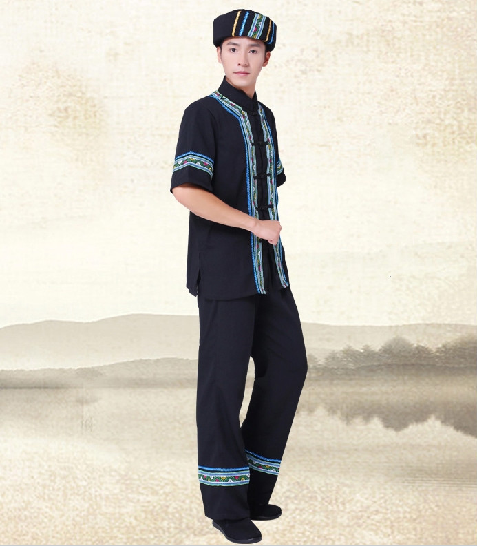 彝族男装套装少数民族服饰