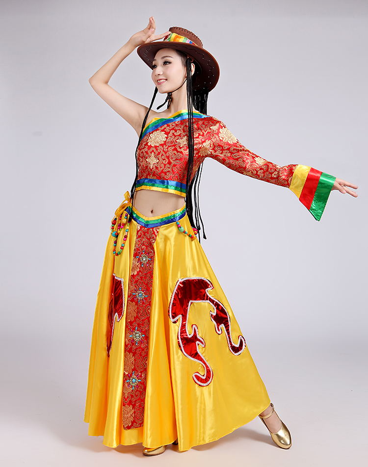 藏服唐古拉风民族服装，藏族少数民族服装图片