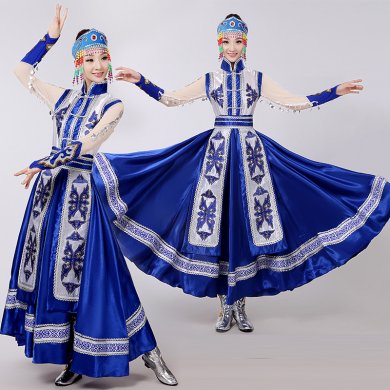 蒙古族大摆群少数民族服装图片