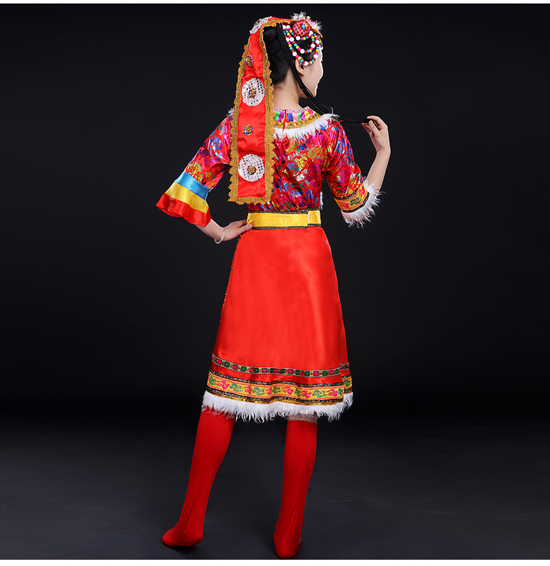 唯美藏族少数民族服装图片