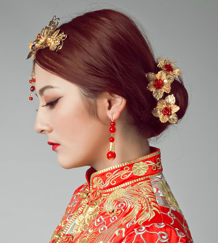 中国风中式新娘头饰