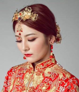 中国风中式新娘头饰