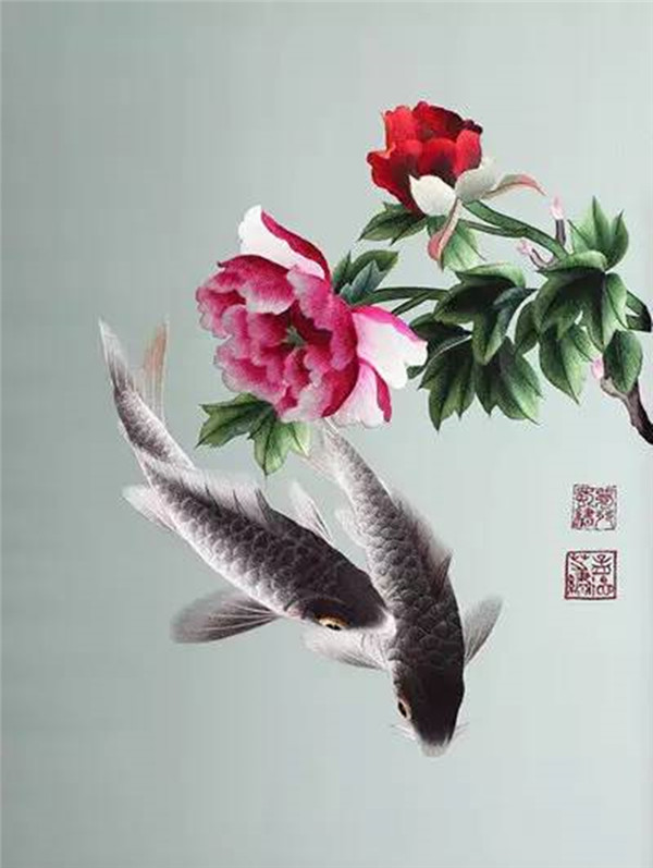 蜀绣大师——孟德芝，作品欣赏