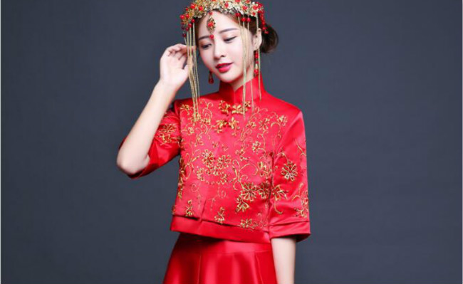 中国风秀禾服新娘嫁衣中式礼服
